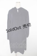 powder / コットンルームワンピース F 紺 Y-25-11-30-172-LO-OP-SZ-ZY