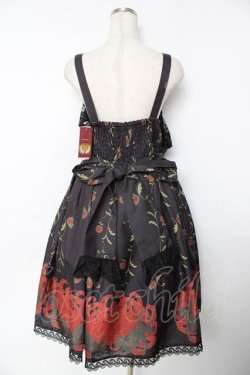 画像2: Chalmiere / 菊と狐柄ジャンパースカート M 黒 Y-25-11-30-179-LO-OP-SZ-ZY