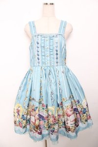 axes femme kawaii / ティータイムバニーワンピース M サックス Y-25-11-30-180-AX-OP-SZ-ZY