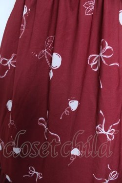 画像3: axes femme / チェリー柄フリルリボンワンピース F 赤 Y-25-11-30-185-AX-OP-SZ-ZY