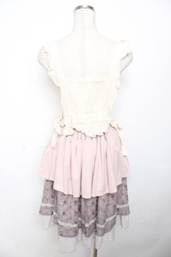 画像2: axes femme kawaii / エプロン風ジャンパースカート M 淡ピンク Y-25-11-30-187-AX-OP-SZ-ZY