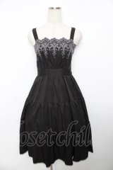 axes femme POETIQUE / スカラップ刺繍キャミワンピース M 黒 Y-25-11-30-190-AX-OP-SZ-ZY