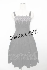 axes femme POETIQUE / スカラップ刺繍キャミワンピース M 黒 Y-25-11-30-190-AX-OP-SZ-ZS