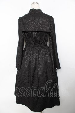 画像2: axes femme POETIQUE / チャイナスリット袖ロングワンピース M 黒 Y-25-11-30-193-AX-OP-SZ-ZY