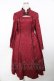 画像1: axes femme POETIQUE / チャイナスリット袖ロングワンピース M ワイン Y-25-11-30-194-AX-OP-SZ-ZY (1)
