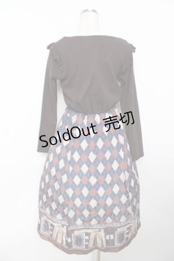 画像2: axes femme / ドッキングワンピース  ブラウン×紺 Y-25-11-30-198-AX-OP-SZ-ZI