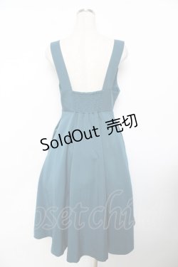 画像2: F i.n.t / チェーンビット使いディープVネックジャンパースカート  グリーン Y-25-11-30-201-CA-OP-SZ-ZY