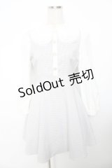 evelyn / 襟フリルワンピース S グレー Y-25-11-30-202-LO-OP-SZ-ZY