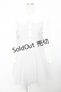 evelyn / 襟フリルワンピース S グレー Y-25-11-30-202-LO-OP-SZ-ZY