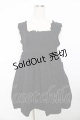 CHOKER BUNNY / ロゴ刺繍ジャンパースカート XL 黒 Y-25-11-30-204-LO-OP-SZ-ZY