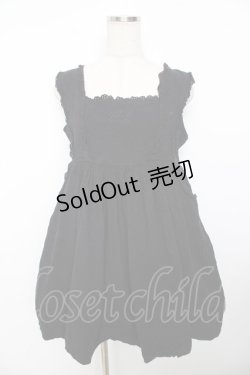 画像1: CHOKER BUNNY / ロゴ刺繍ジャンパースカート XL 黒 Y-25-11-30-204-LO-OP-SZ-ZY