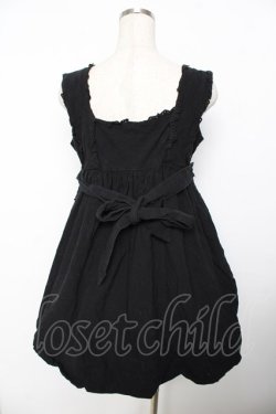 画像2: CHOKER BUNNY / ロゴ刺繍ジャンパースカート XL 黒 Y-25-11-30-204-LO-OP-SZ-ZY