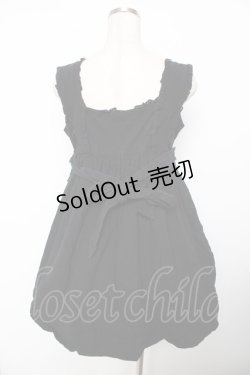 画像2: CHOKER BUNNY / ロゴ刺繍ジャンパースカート XL 黒 Y-25-11-30-204-LO-OP-SZ-ZY