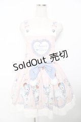ANCEL'S HEART / ひつじプリントフードサロペット M ピンク Y-25-11-30-205-LO-OP-SZ-ZY