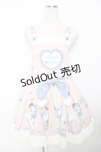 ANCEL'S HEART / ひつじプリントフードサロペット M ピンク Y-25-11-30-205-LO-OP-SZ-ZY