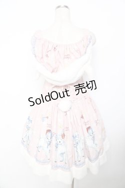 画像2: ANCEL'S HEART / ひつじプリントフードサロペット M ピンク Y-25-11-30-205-LO-OP-SZ-ZY