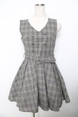 evelyn / チェックベルトワンピース M ブラウン Y-25-11-30-206-LO-OP-SZ-ZY
