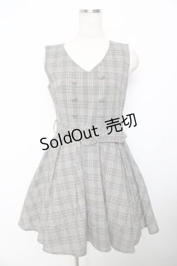 画像1: evelyn / チェックベルトワンピース M ブラウン Y-25-11-30-206-LO-OP-SZ-ZY