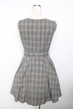 画像2: evelyn / チェックベルトワンピース M ブラウン Y-25-11-30-206-LO-OP-SZ-ZY