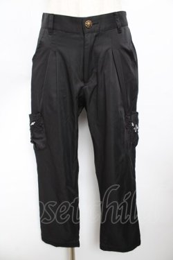 画像1: axes femme / ポケットビジュー付きパンツ M 黒 Y-25-11-30-214-AX-PA-SZ-ZY