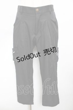 画像1: axes femme / ポケットビジュー付きパンツ M 黒 Y-25-11-30-214-AX-PA-SZ-ZI