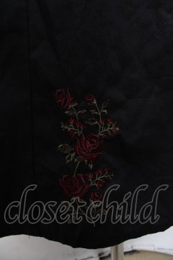 画像3: axes femme / ローズ刺繍入りガウチョパンツ M 黒 Y-25-11-30-215-AX-PA-SZ-ZY