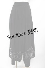 axes femme / クロスステッチ刺繍パンツ F 黒 Y-25-11-30-217-AX-PA-SZ-ZI