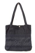 powder / コットンレースミニトートバッグ  紺 Y-25-11-30-027-LO-BG-SZ-ZY