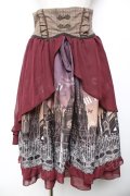 axes femme kawaii / ミスティックノクターンスカート M ワイン Y-25-11-30-226-AX-SK-SZ-ZY
