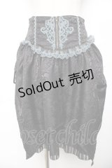 axes femme kawaii / コルセット風スカート M 黒 Y-25-11-30-227-AX-SK-SZ-ZI