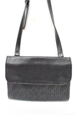 画像1: powder / レザーポシェット  黒 Y-25-11-30-028-LO-BG-SZ-ZY