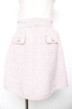 画像1: evelyn / パールラインスカート  ピンク Y-25-11-30-240-LO-SK-SZ-ZY