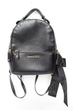 画像1: Maison de FLEUR / りぼんMリュック M ブラック Y-25-11-30-029-LO-BG-SZ-ZY