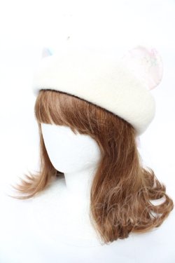 画像2: Nile Perch / くまさんニットベレー  アイボリー Y-25-11-30-030-LO-AC-SZ-ZY