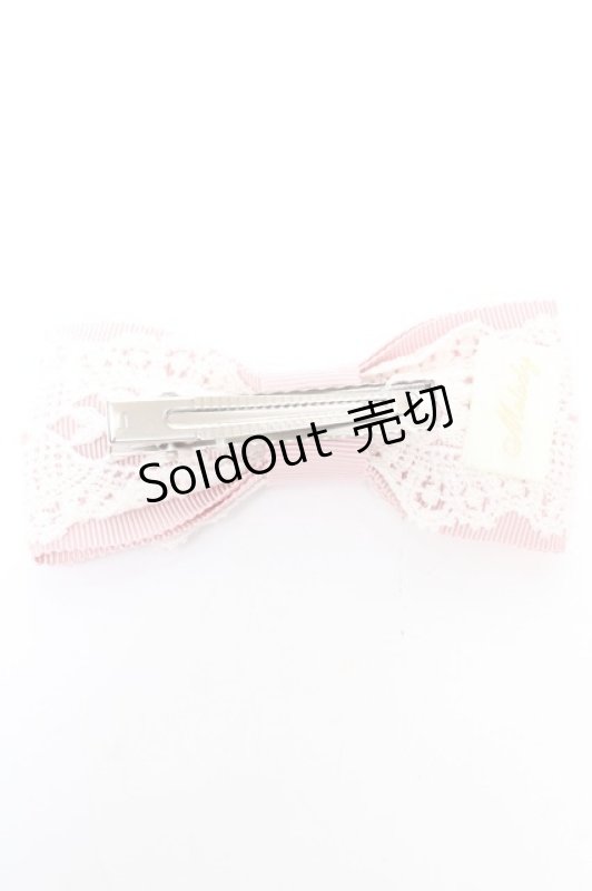 画像2: Melody BasKet / レースリボンヘアクリップ  ピンク Y-25-11-30-004-LO-AC-SZ-ZT0304W (2)