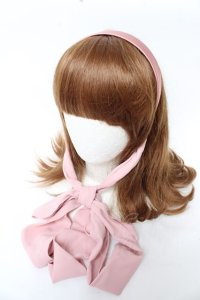 axes femme POETIQUE / ビッグリボンカチューシャ  ピンク Y-25-11-30-033-AX-AC-SZ-ZY