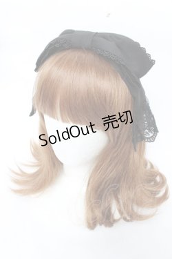 画像1: Chalmiere / リボンカチューシャ  黒 Y-25-11-30-038-LO-AC-SZ-ZY