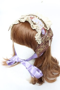 画像1: BABY, THE STARS SHINE BRIGHT / Schwan〜ルートヴィヒの憧れと空想のAria〜柄ヘッドドレス  パープル Y-25-11-30-041-BA-AC-SZ-ZY