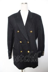 PINK HOUSE / Wボタントレンチジャケット  黒 Y-25-12-01-047-LO-CO-SZ-ZY