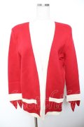 INGEBORG / 配色カーディガン F 赤 Y-25-12-01-050-LO-TO-SZ-ZY