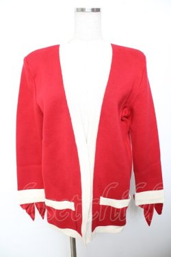 画像1: INGEBORG / 配色カーディガン F 赤 Y-25-12-01-050-LO-TO-SZ-ZY