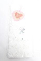 BABY, THE STARS SHINE BRIGHT / BABYダイヤ柄シースルーオーバーニーソックス  白 Y-25-12-01-008-BA-ZA-SZ-ZY