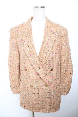 画像1: INGEBORG / ツイードWボタンジャケット F オレンジ Y-25-12-01-055-LO-JA-SZ-ZY