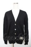 画像1: PINK HOUSE / ワッペン付きカーディガン  黒 Y-25-12-01-058-LO-TO-SZ-ZT598 (1)