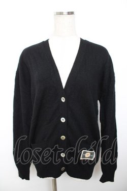 画像1: PINK HOUSE / ワッペン付きカーディガン  黒 Y-25-12-01-058-LO-TO-SZ-ZY