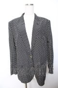 INGEBORG / ドット総柄ジャケット  黒 Y-25-12-01-060-LO-JA-SZ-ZY