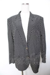 INGEBORG / ドット総柄ジャケット  黒 Y-25-12-01-060-LO-JA-SZ-ZY