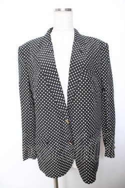 画像1: INGEBORG / ドット総柄ジャケット  黒 Y-25-12-01-060-LO-JA-SZ-ZY