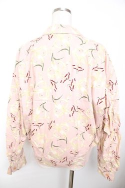画像2: INGEBORG / 百合総柄ブルゾン F ピンク Y-25-12-01-063-LO-JA-SZ-ZY