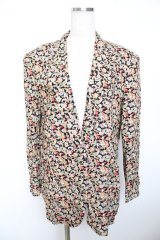 INGEBORG / 花柄テーラードジャケット F 黒 Y-25-12-01-064-LO-JA-SZ-ZY